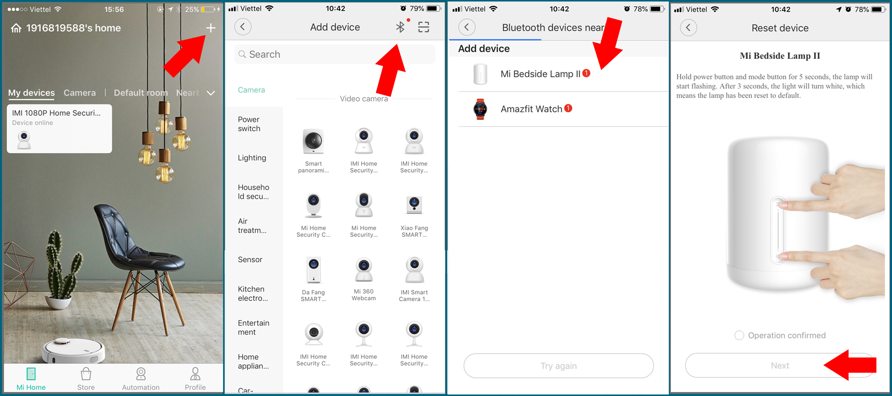 Hướng dẫn kết nối đèn ngủ Xiaomi Mijia