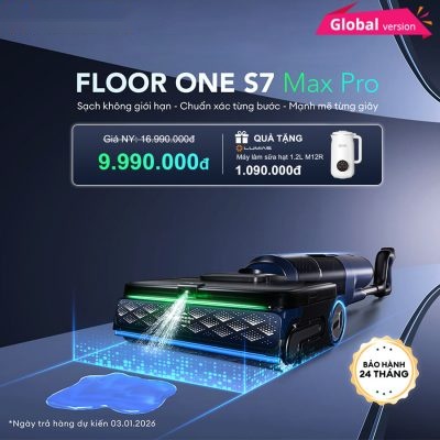 Máy hút bụi lau nhà Tineco Floor One S7 Max Pro – Hàng Chính Hãng