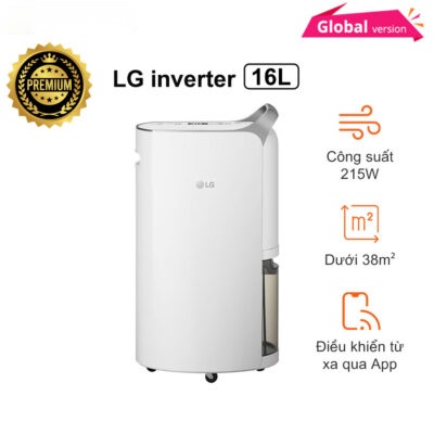 Máy hút ẩm LG Dual Inverter 16L màu trắng MD16GQSE0.ABAE – Hàng Chính Hãng