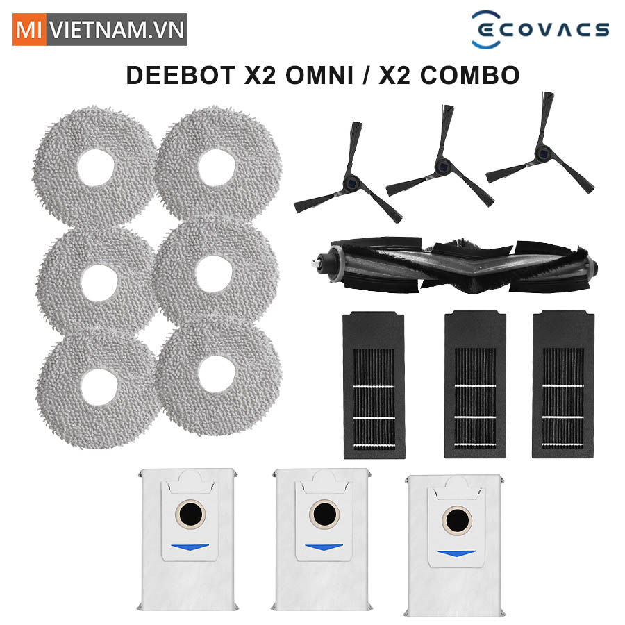 Bộ phụ kiện thay thế d&agrave;nh cho Robot Ecovacs Deebot X2 Omni / X2 Combo