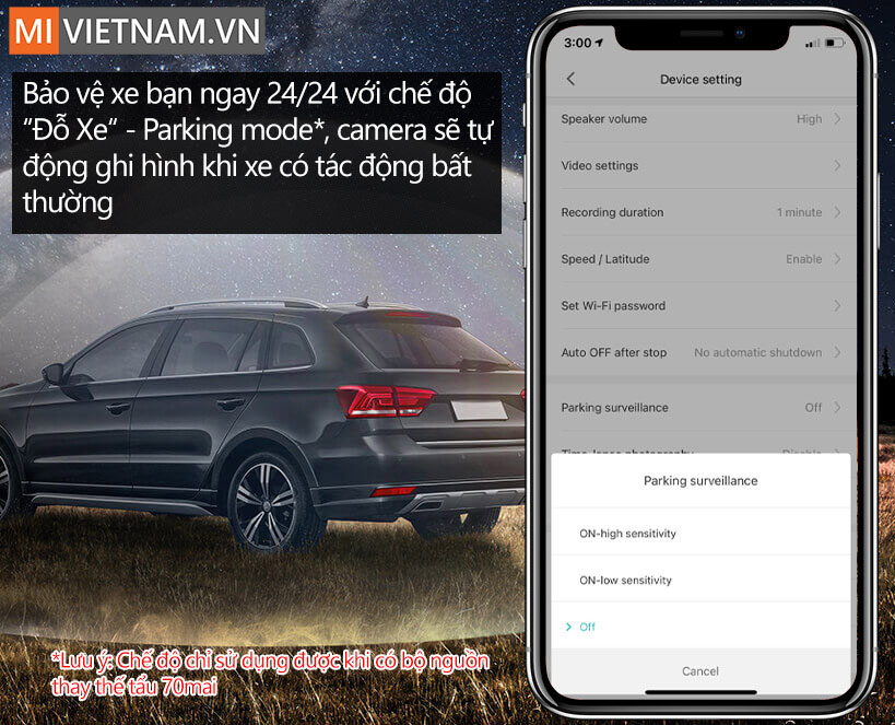 Camera h&agrave;nh tr&igrave;nh 70mai Dash Cam A800S 4K