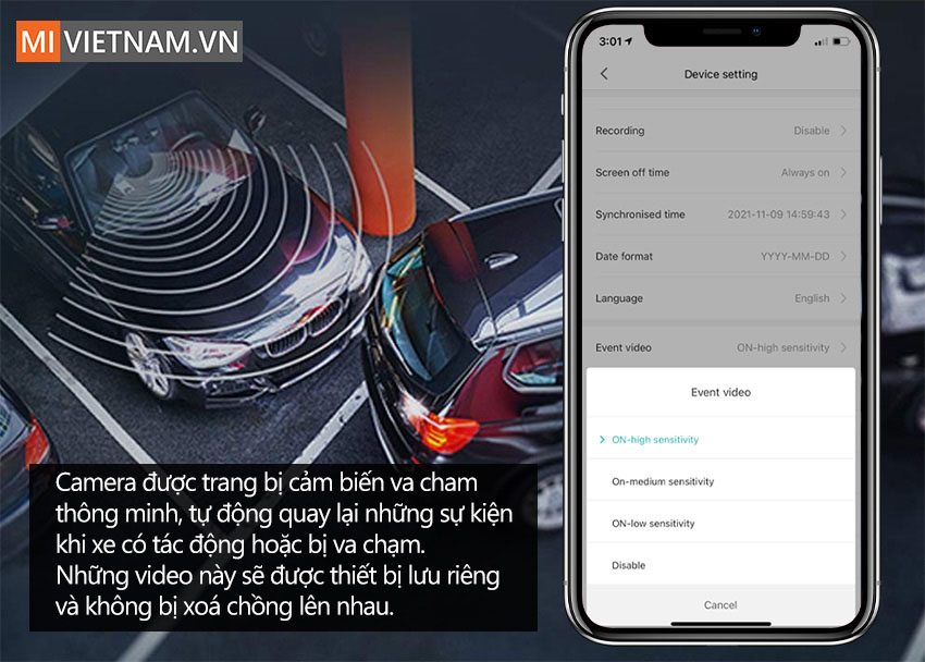 Camera h&agrave;nh tr&igrave;nh 70mai Dash Cam A800S 4K