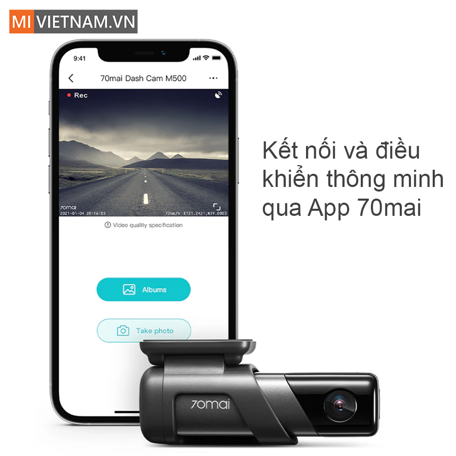 Camera Hành Trình 70mai M500 - Bản Quốc Tế 13 Kết nối và điều khiển qua app 70mai