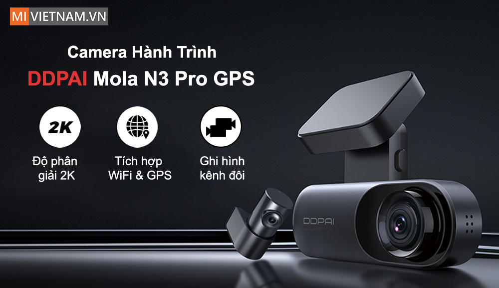 Camera H&agrave;nh Tr&igrave;nh DDPAI Mola N3 Pro GPS