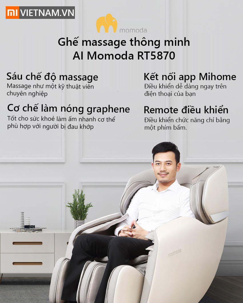 Ghế Massage Toàn Thân Thông Minh Momoda RT5870 2 ghe massage thong minh xiaomi momoda rt5870 01 1