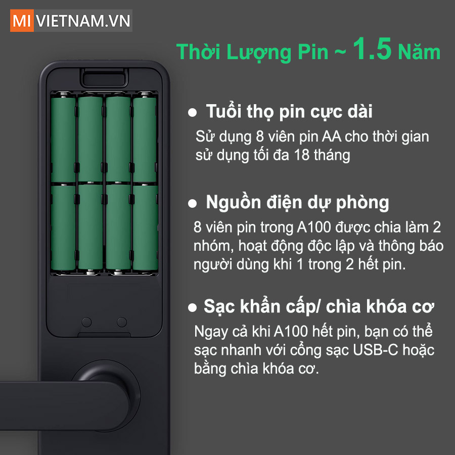 Thời Lượng Pin ~ 1.5 Năm