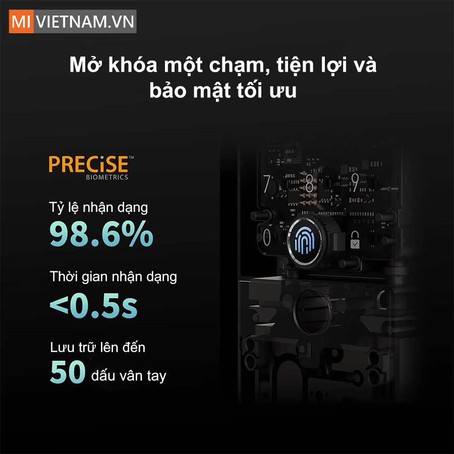 kh&oacute;a cửa th&ocirc;ng minh Aqara U100