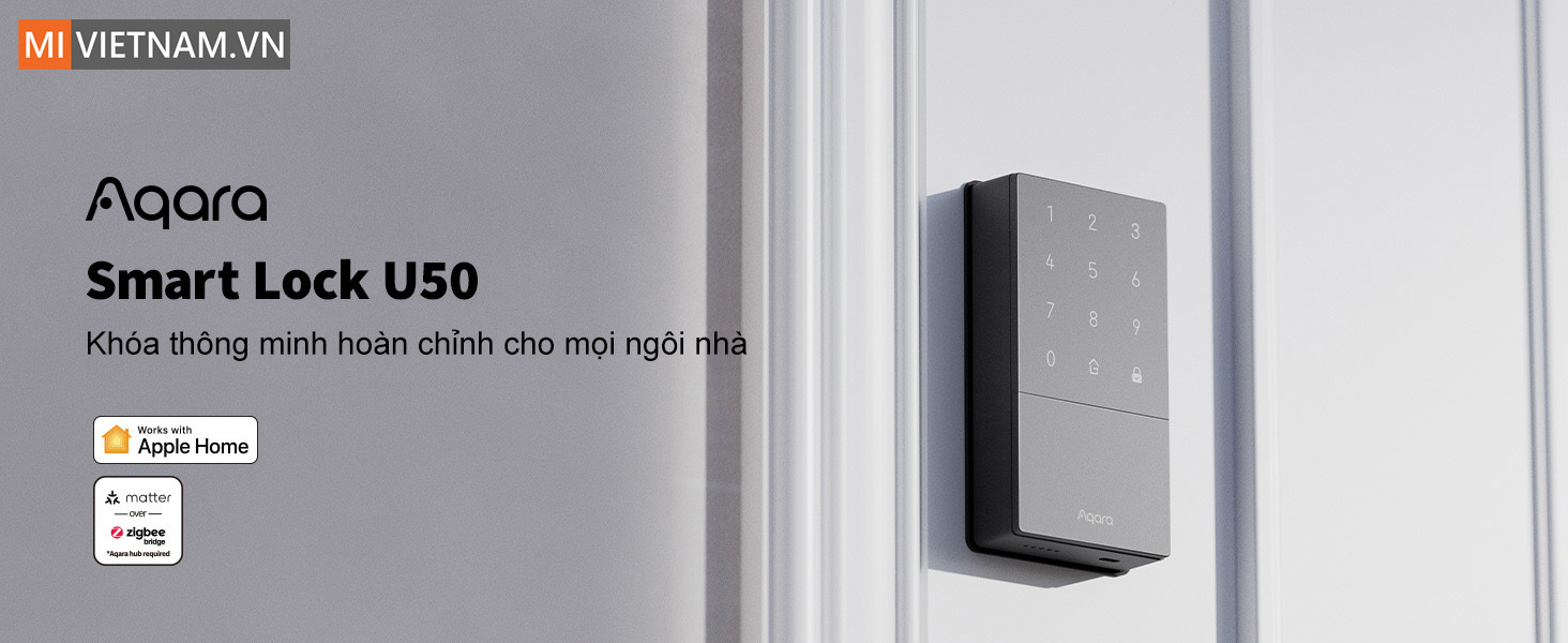 Kh&oacute;a cửa th&ocirc;ng minh Aqara U50