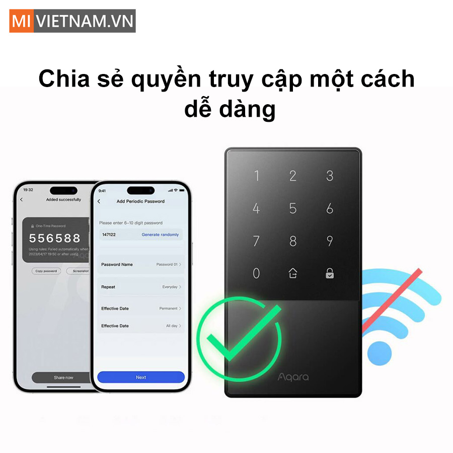 Kh&oacute;a cửa th&ocirc;ng minh Aqara U50