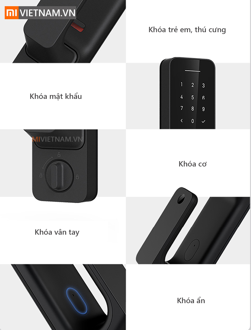 Khóa Cửa Thông Minh Cao Cấp Mi Smart Door Lock (Phiên Bản NFC Push and Pull) 14 Khóa Cửa Thông Minh Cao Cấp Mi Smart Door Lock