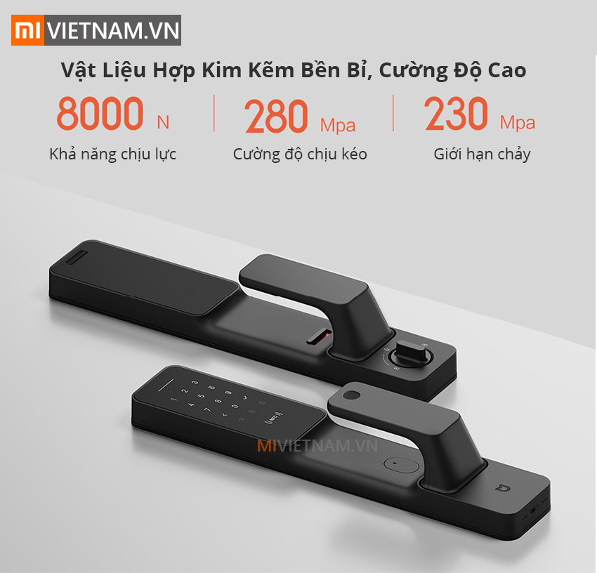 Khóa Cửa Thông Minh Cao Cấp Mi Smart Door Lock (Phiên Bản NFC Push and Pull) 11 Vật liệu hợp kinm độ bền cao | Khóa Cửa Thông Minh Cao Cấp Mi Smart Door Lock