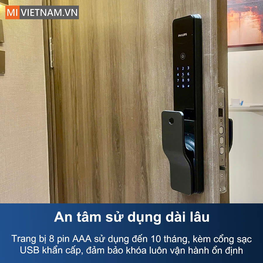 Kh&oacute;a cửa th&ocirc;ng minh Philips DDL801-5HBS