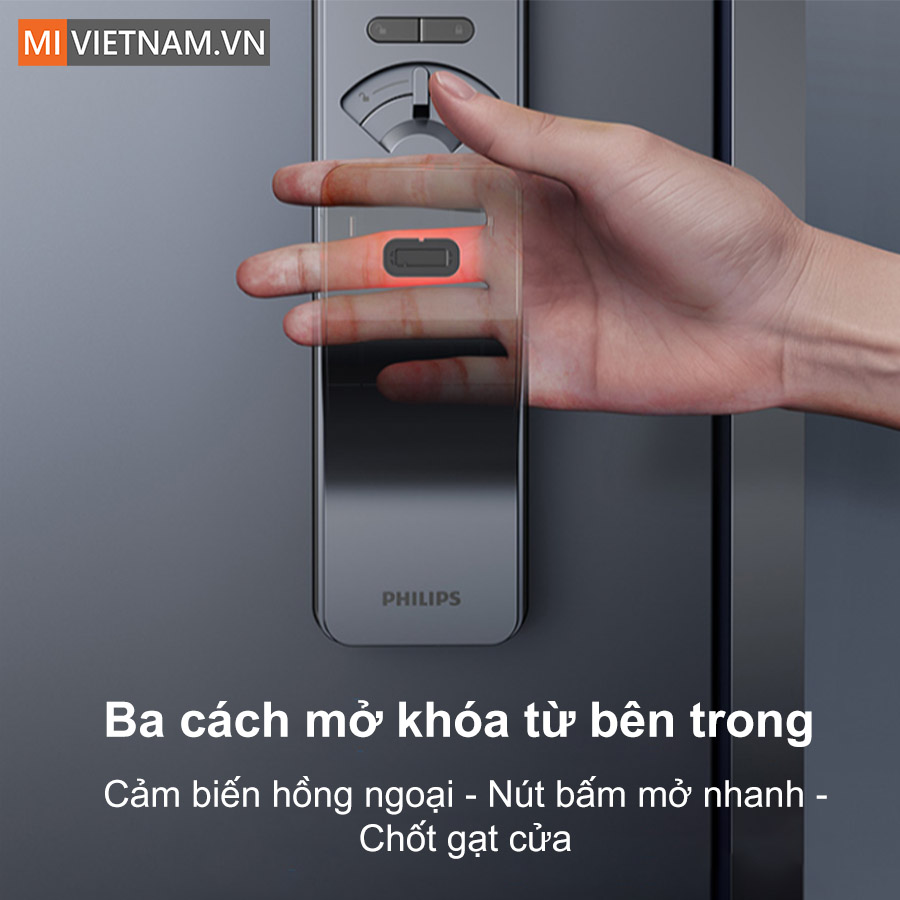 Kh&oacute;a cửa th&ocirc;ng minh Philips DDL801-5HBS