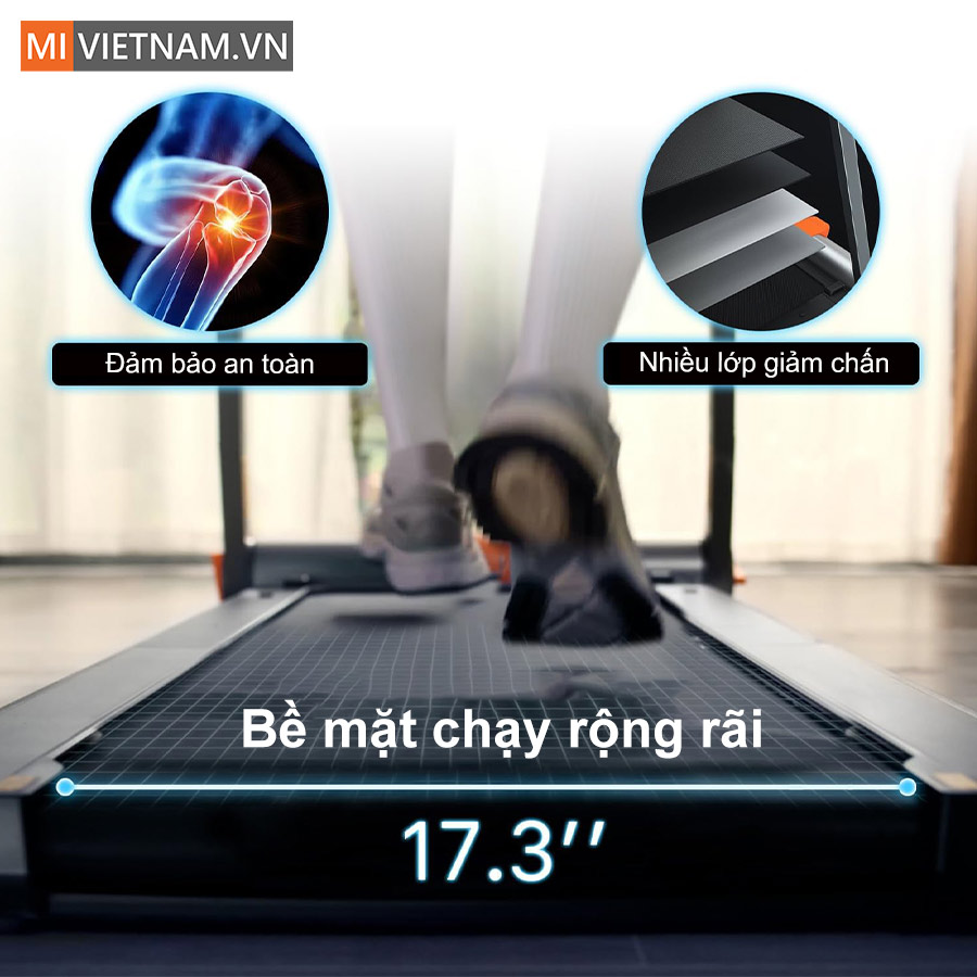 Trải nghiệm ch&acirc;n thực với thảm chạy rộng v&agrave; an to&agrave;n của Kingsmith MC11