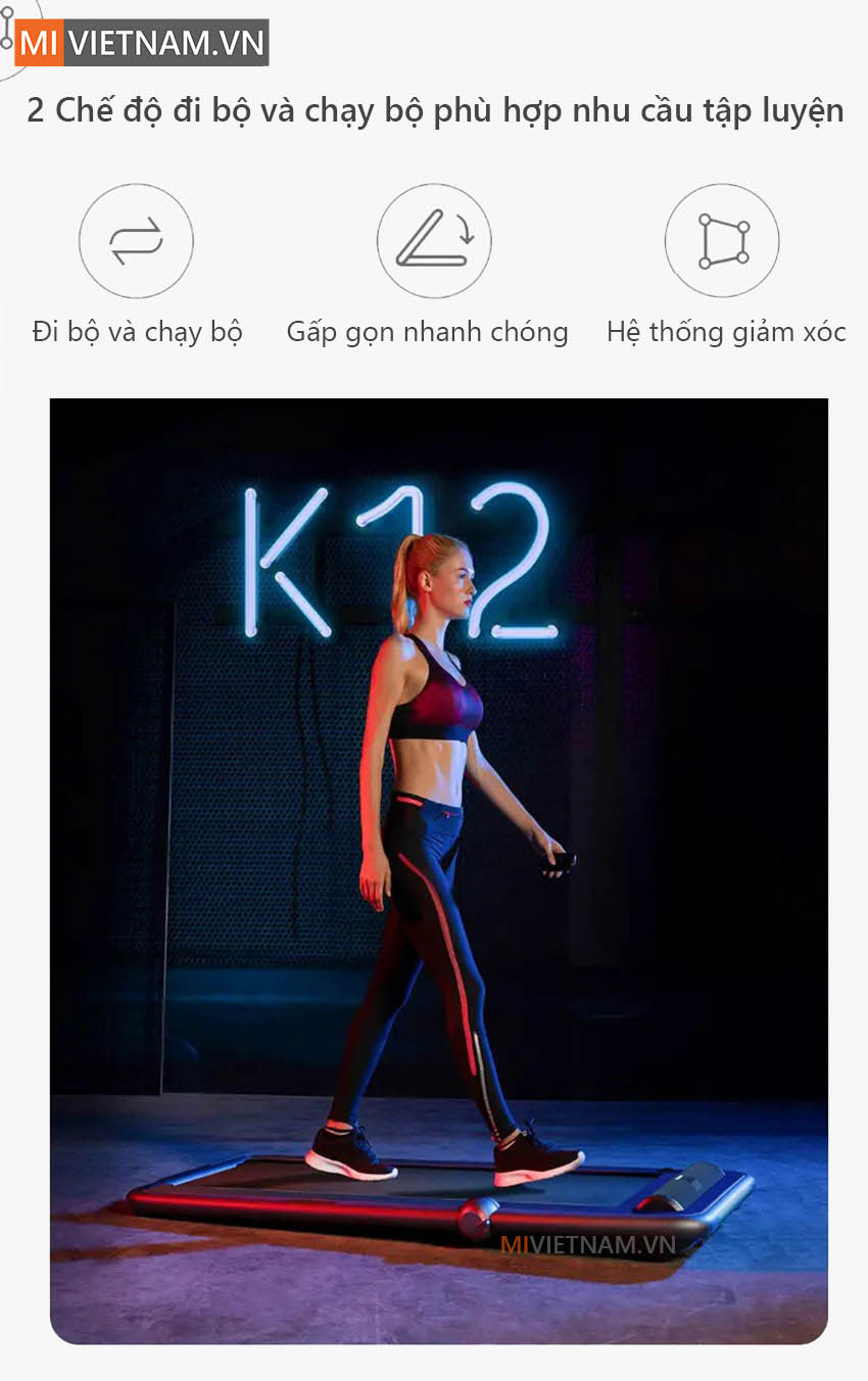 Hai chế độ đi bộ v&agrave; chạy bộ | KingSmith K12