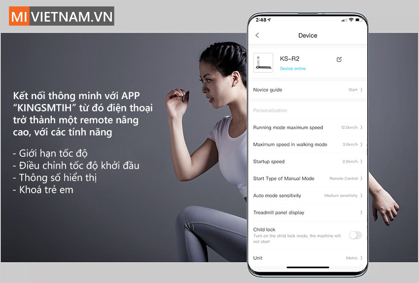 Máy Chạy Bộ Thông Minh KingSmith R2 – Hàng công ty, Bản Quốc Tế 19 Máy chạy bộ gấp gọn kingsmith R2