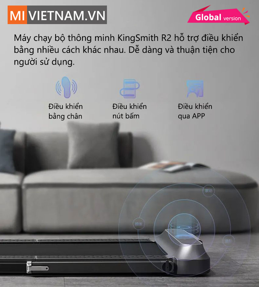 Điều khiển M&aacute;y chạy bộ gấp gọn kingsmith R2