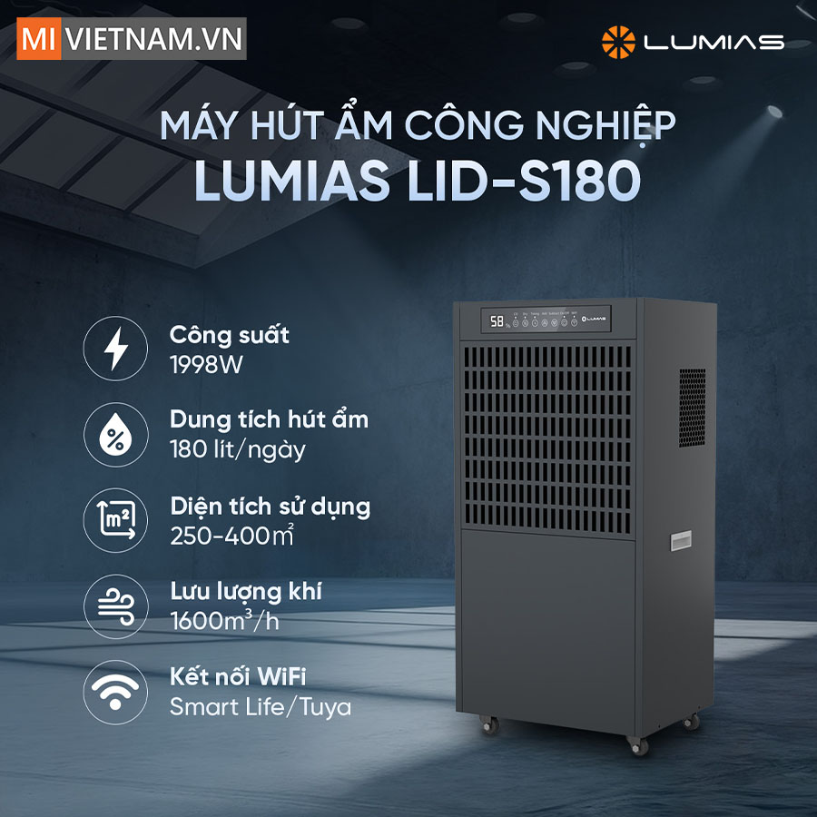 m&aacute;y h&uacute;t ẩm c&ocirc;ng nghiệp Lumias LID-S180