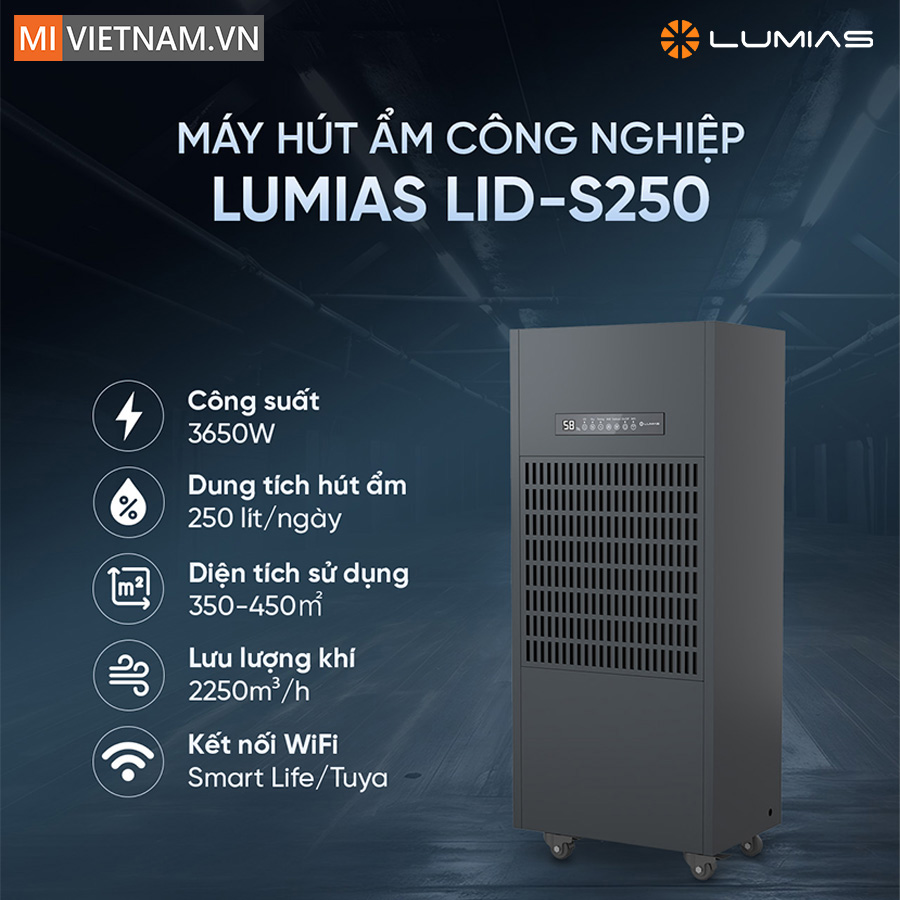 m&aacute;y h&uacute;t ẩm c&ocirc;ng nghiệp Lumias LID-S250