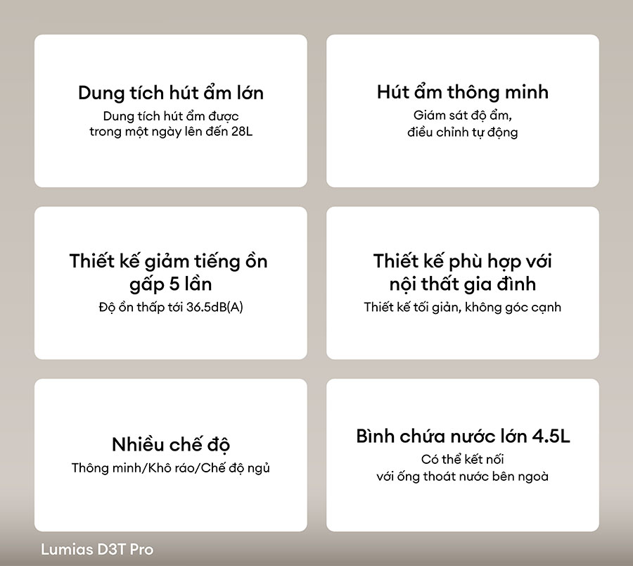 M&aacute;y h&uacute;t ẩm Lumias D3T Pro