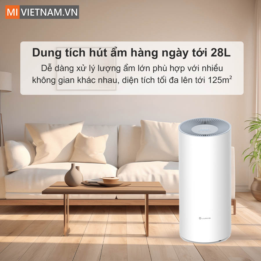 C&ocirc;ng suất h&uacute;t ẩm 28L/ng&agrave;y - Hiệu quả tr&ecirc;n diện t&iacute;ch rộng
