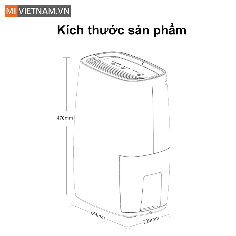 M&aacute;y h&uacute;t ẩm kh&ocirc;ng kh&iacute; th&ocirc;ng minh NEW WIDETECH 18L