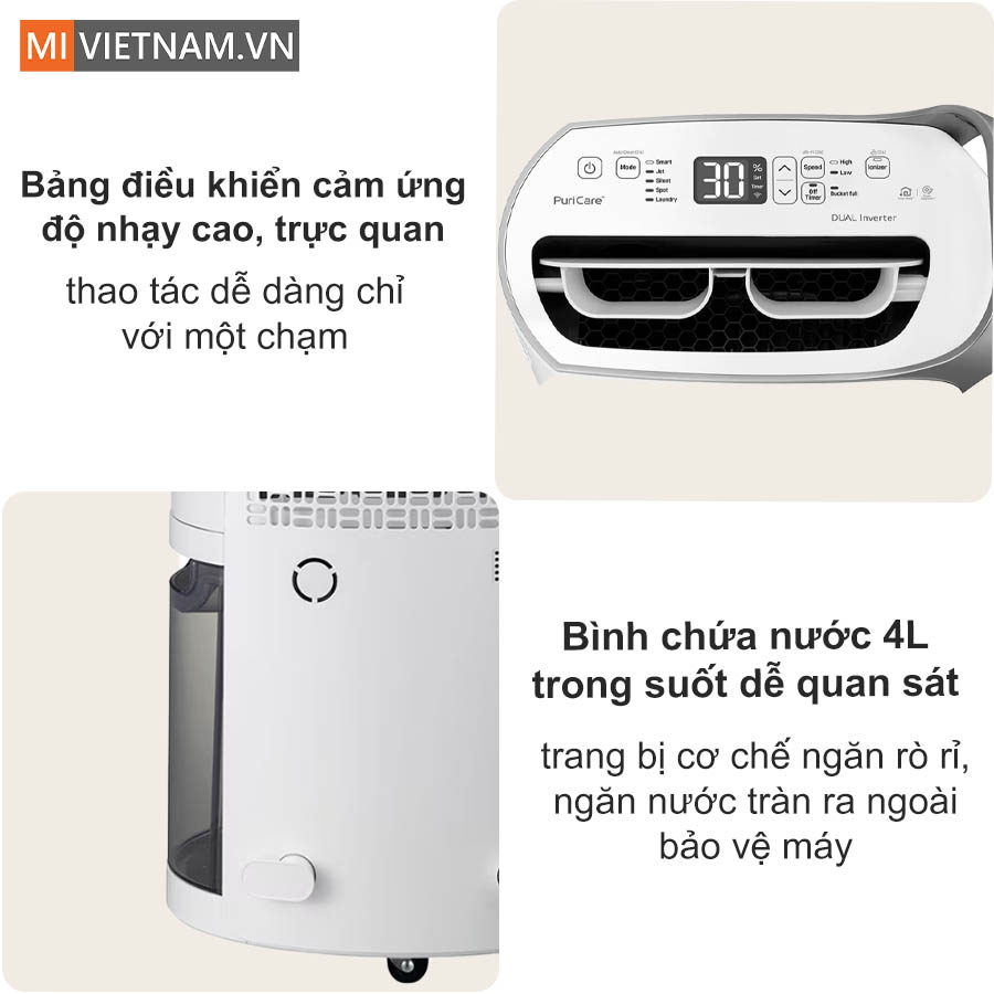 M&aacute;y h&uacute;t ẩm LG Dual Inverter 16L