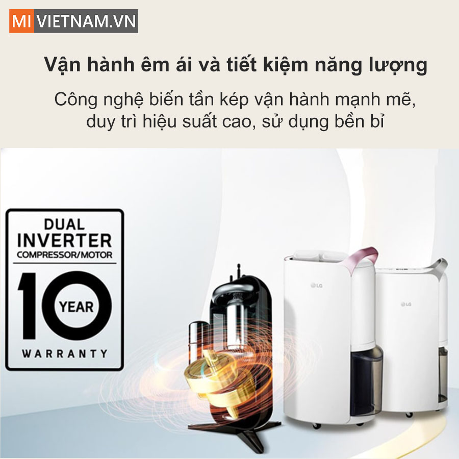 M&aacute;y h&uacute;t ẩm LG Dual Inverter 19L