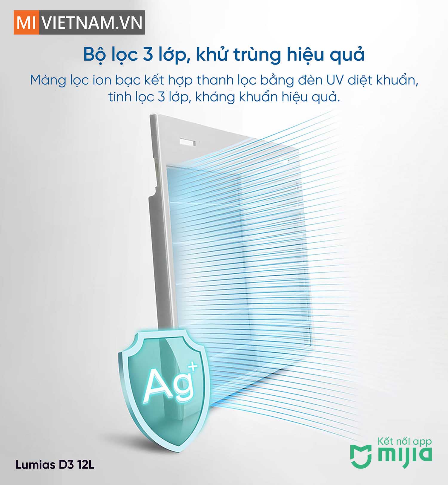 m&aacute;y h&uacute;t ẩm th&ocirc;ng minh Lumias D3 12L&nbsp;