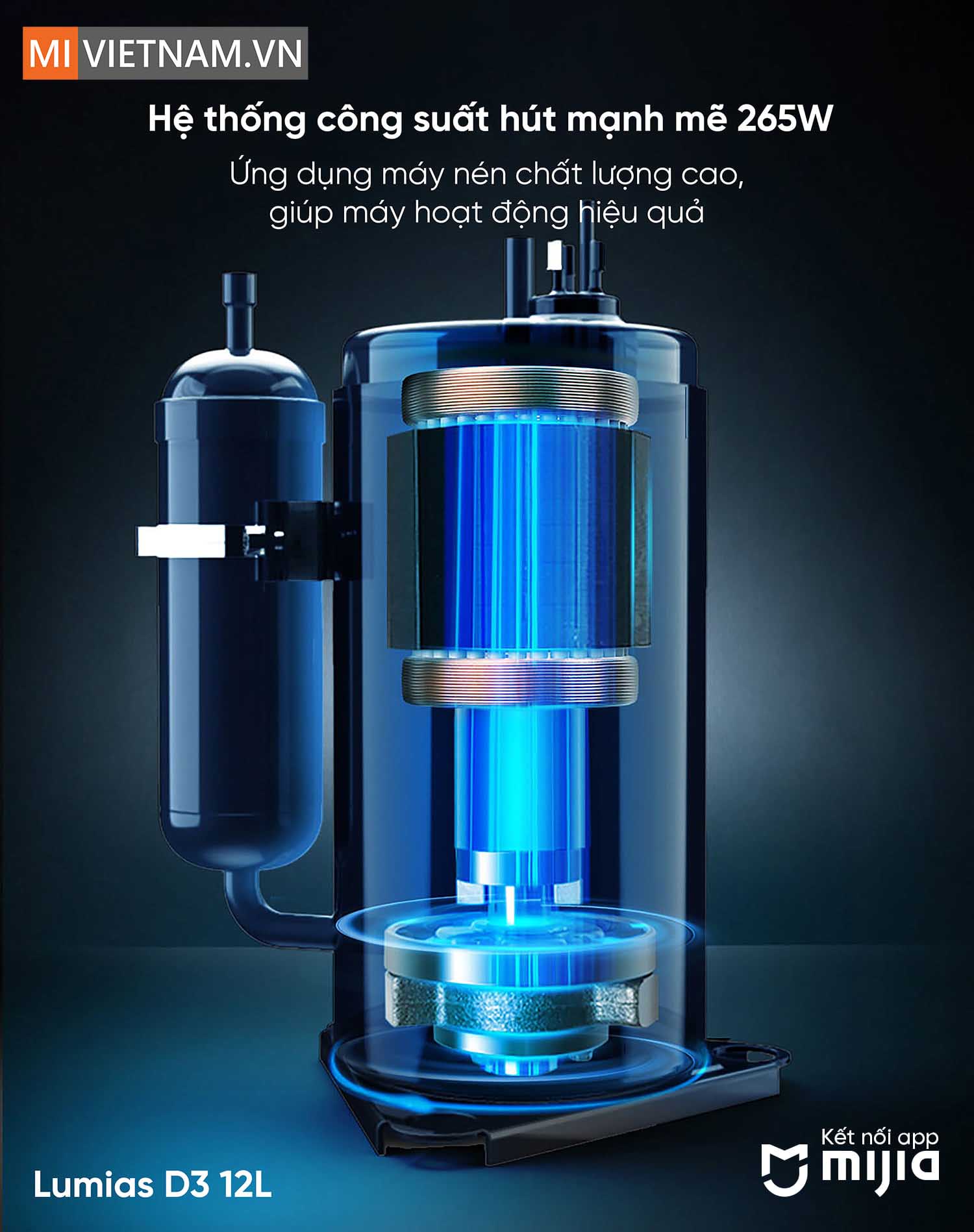 m&aacute;y h&uacute;t ẩm th&ocirc;ng minh Lumias D3 12L&nbsp;