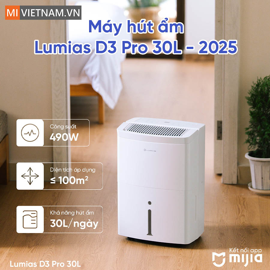 M&aacute;y h&uacute;t ẩm th&ocirc;ng minh Lumias D3 Pro 30L