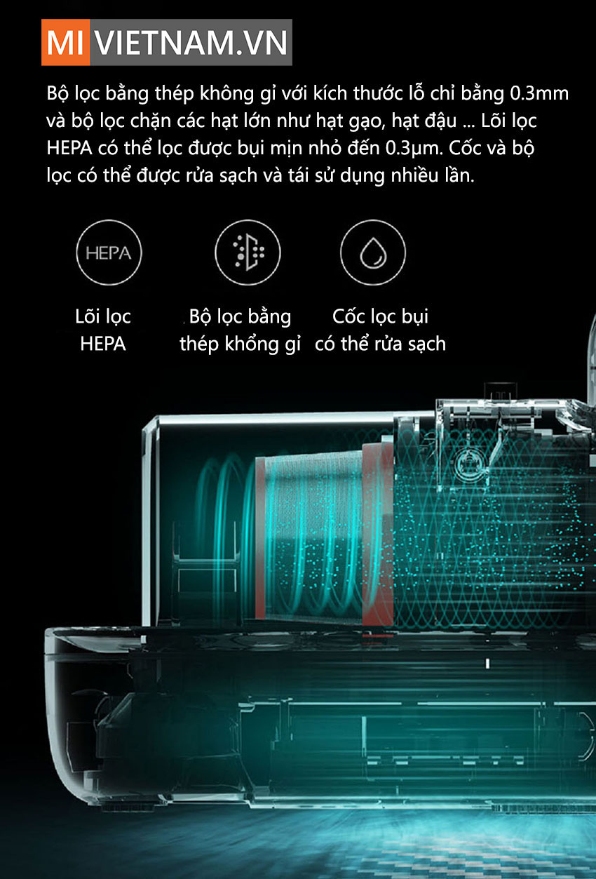 M&aacute;y H&uacute;t Bụi Cầm Tay Deerma CM1300