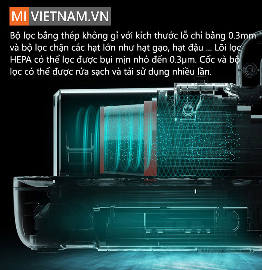 Máy hút bụi cầm tay không dây Deerma CM1900 8 Máy hút bụi cầm tay Cm1300