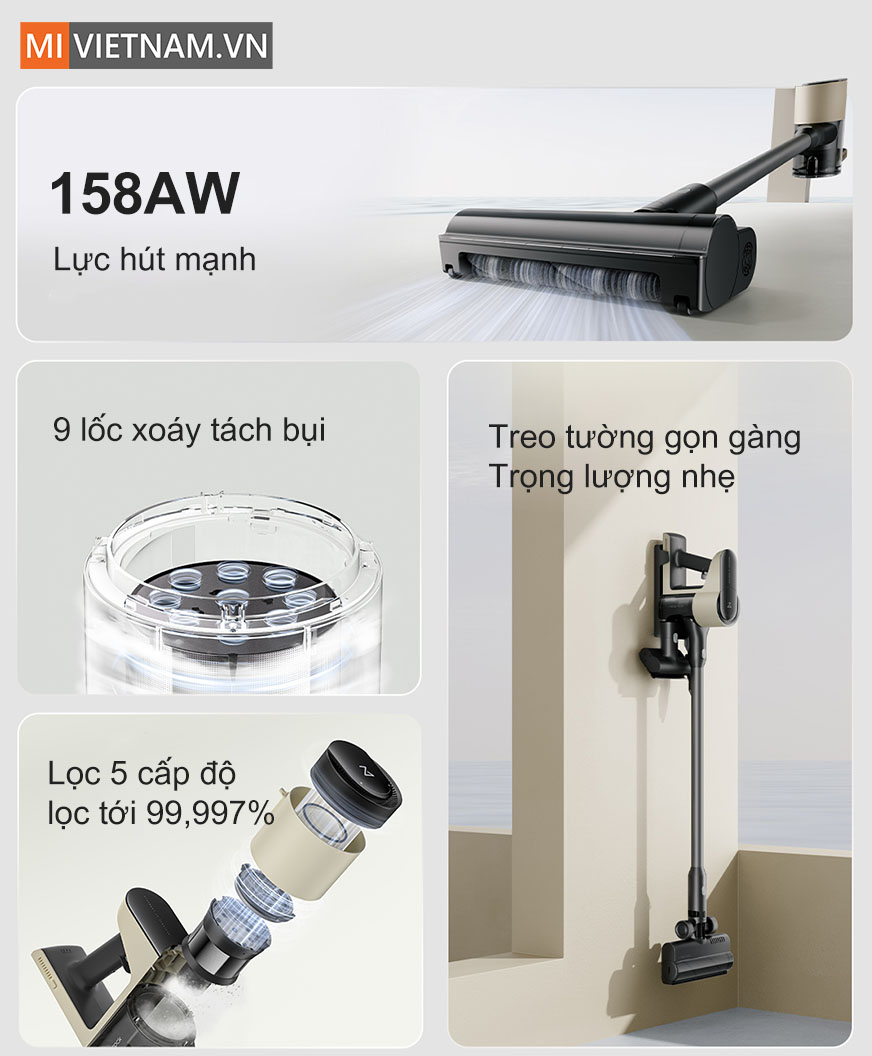 Ưu điểm của m&aacute;y h&uacute;t bụi cầm tay kh&ocirc;ng d&acirc;y Roborock H5