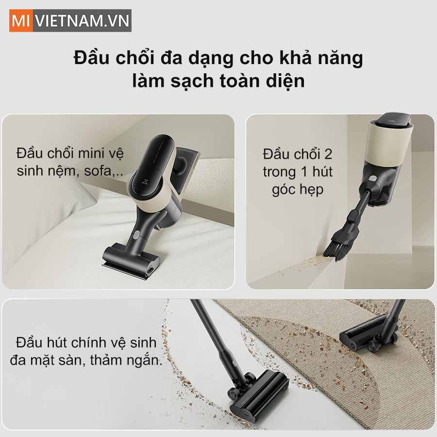 Đầu chổi đa dạng cho khả năng l&agrave;m sạch to&agrave;n diện