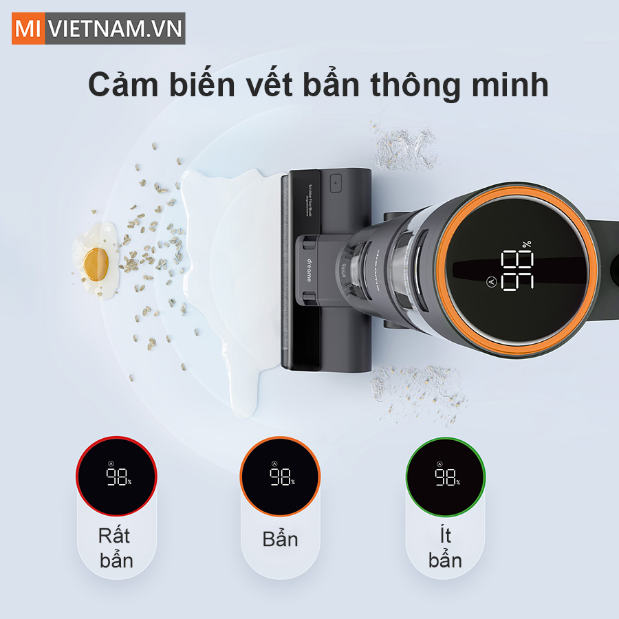 Máy Hút Bụi Lau Nhà Cầm Tay Dreame H12 - Bản Quốc Tế 8 Cảm biến vết bẩn thông minh