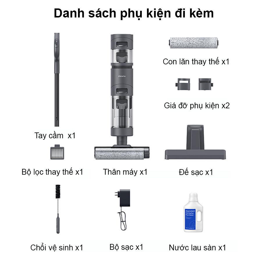 Máy Hút Bụi Lau Nhà Cầm Tay Dreame H12 - Bản Quốc Tế 14 Máy Hút Bụi Lau Nhà Cầm Tay Dreame H12
