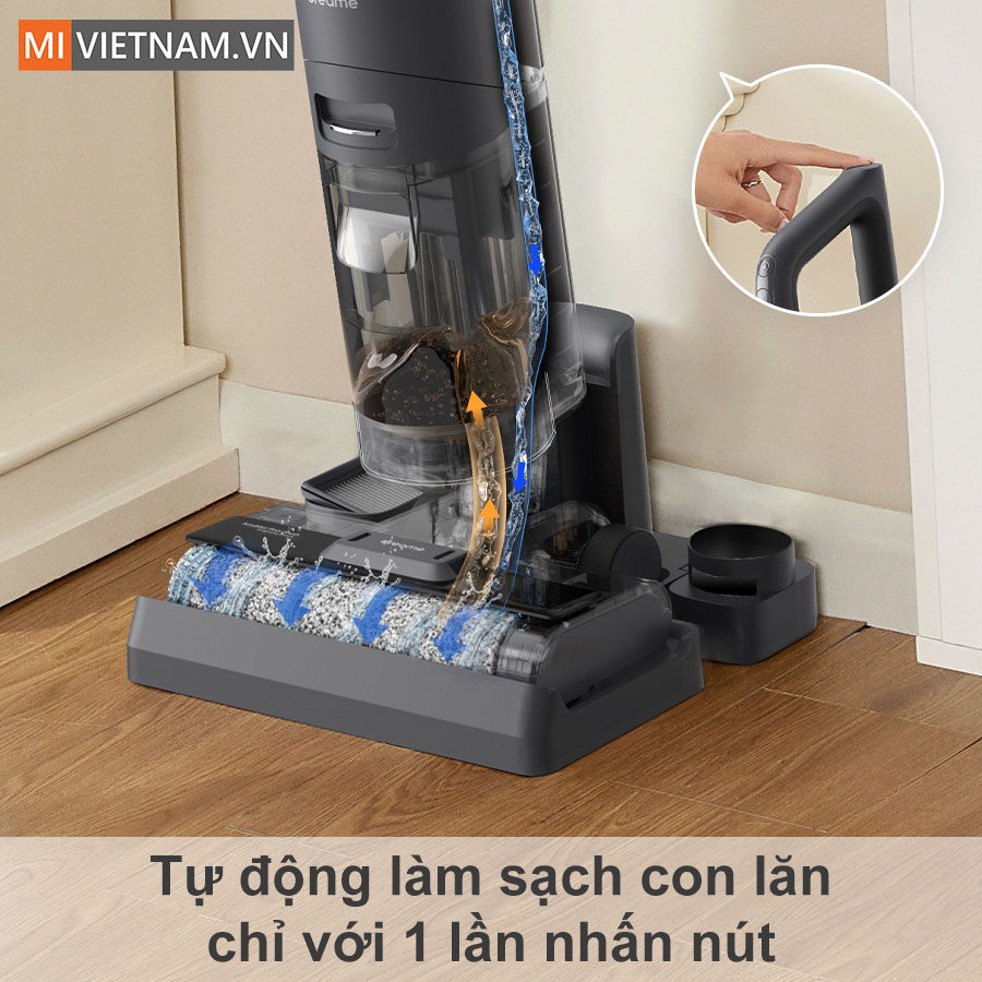 Máy Hút Bụi Lau Nhà Cầm Tay Dreame H12 - Bản Quốc Tế 7 Chế độ tự làm sạch bằng một nút bấm