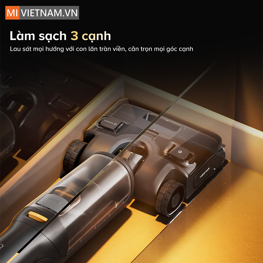 Thiết kế con lăn tr&agrave;n viền l&agrave;m sạch 3 cạnh