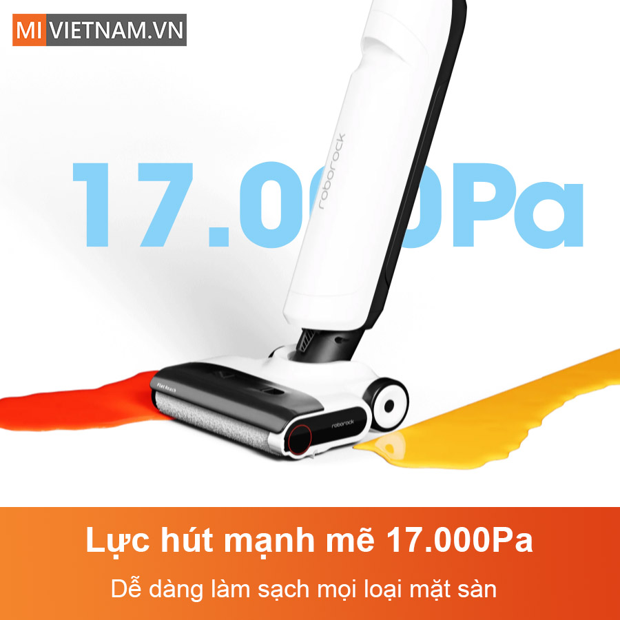 Máy hút bụi lau nhà Roborock Flexi Lite - Bản Quốc Tế 4 sức hút mạnh mẽ lên đến 17,000 Pa