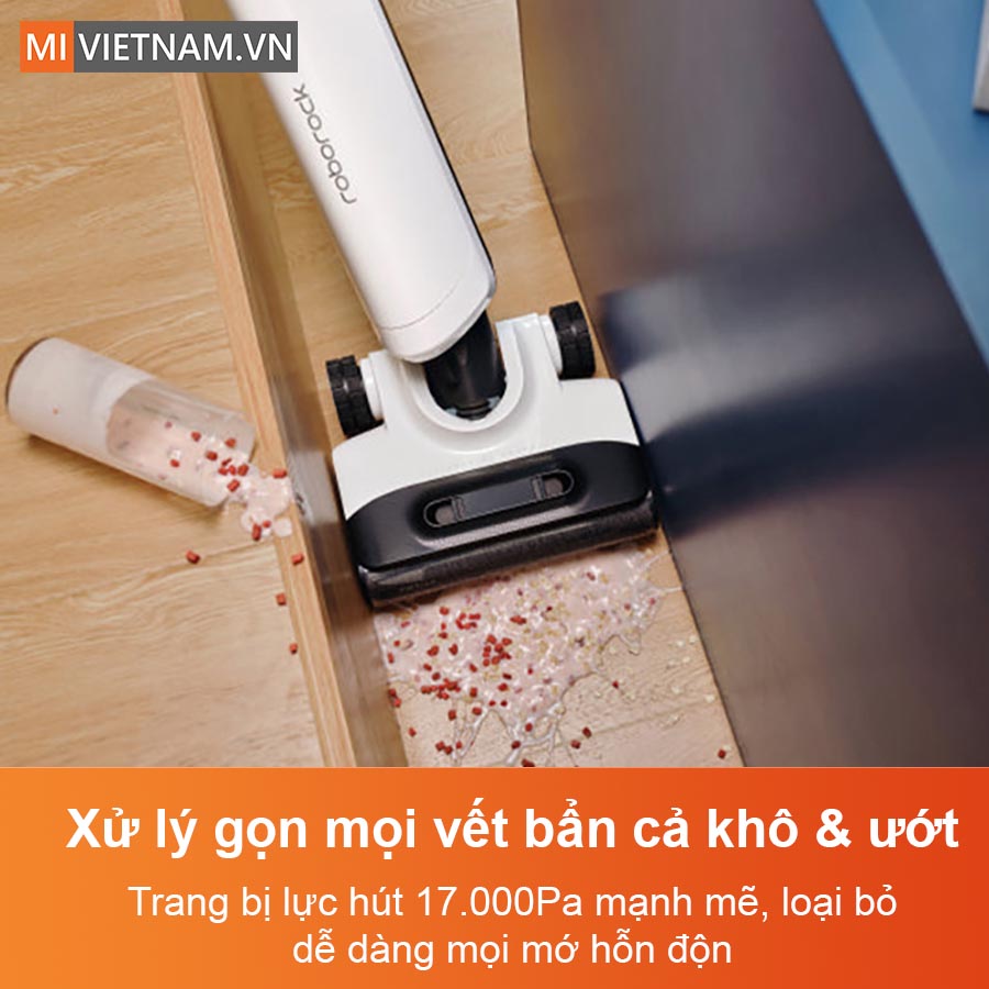 Loại bỏ vết bẩn kh&ocirc; v&agrave; ướt dễ d&agrave;ng với lực h&uacute;t 17.000Pa