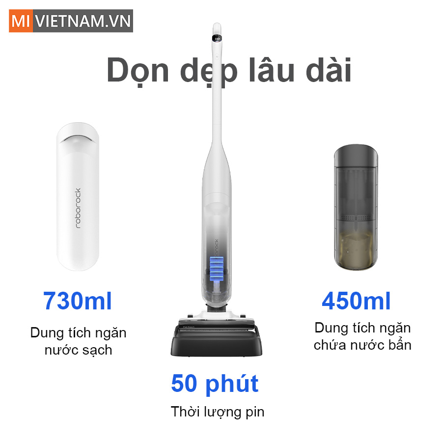 Dọn dẹp trong thời gian d&agrave;i với thời lượng pin đ&aacute;ng kể