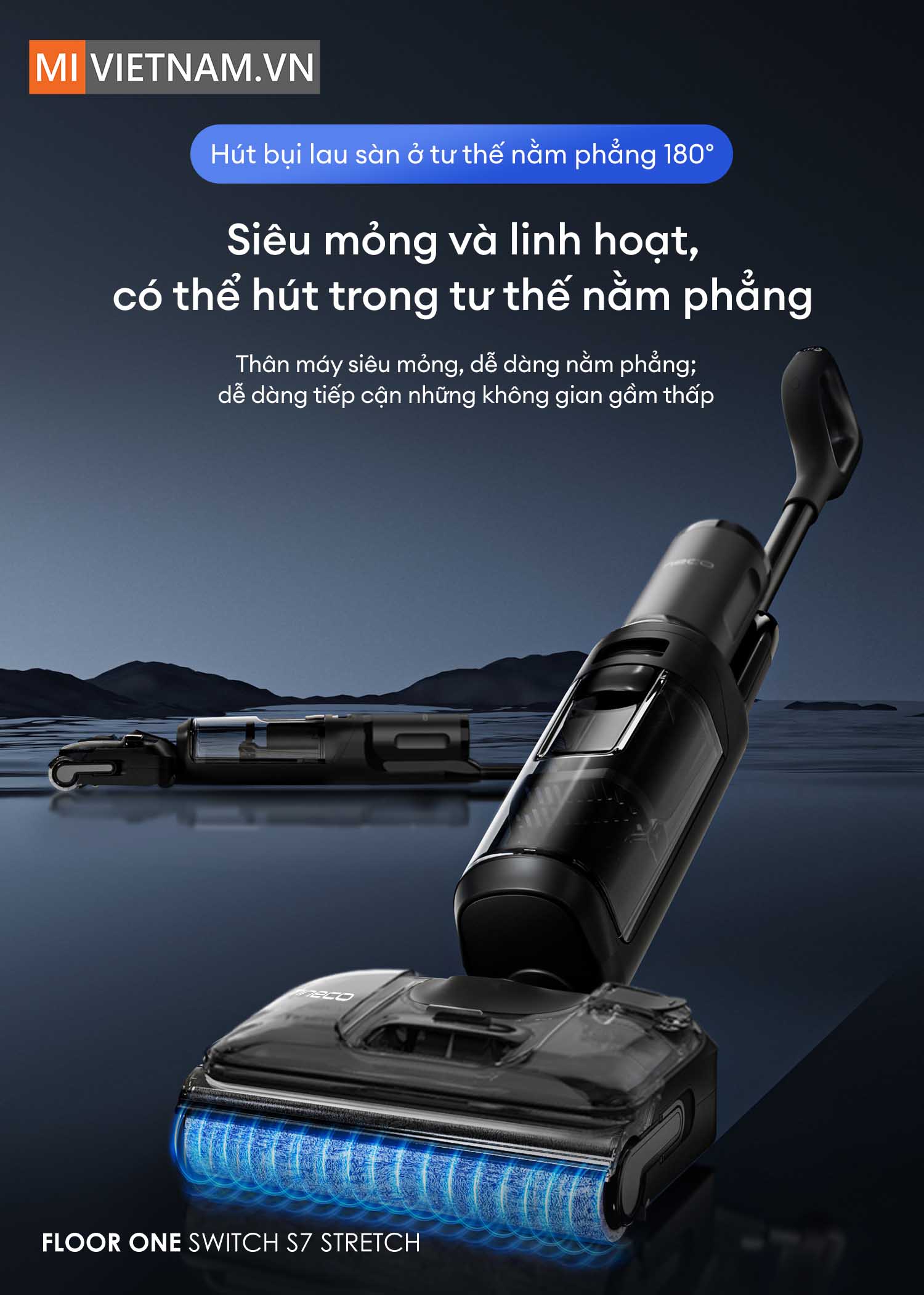 Thiết kế nằm phẳng 180&deg;