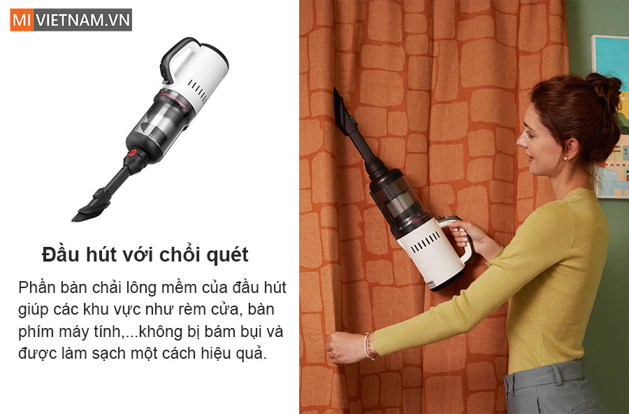 Đầu h&uacute;t với chổi qu&eacute;t bụi