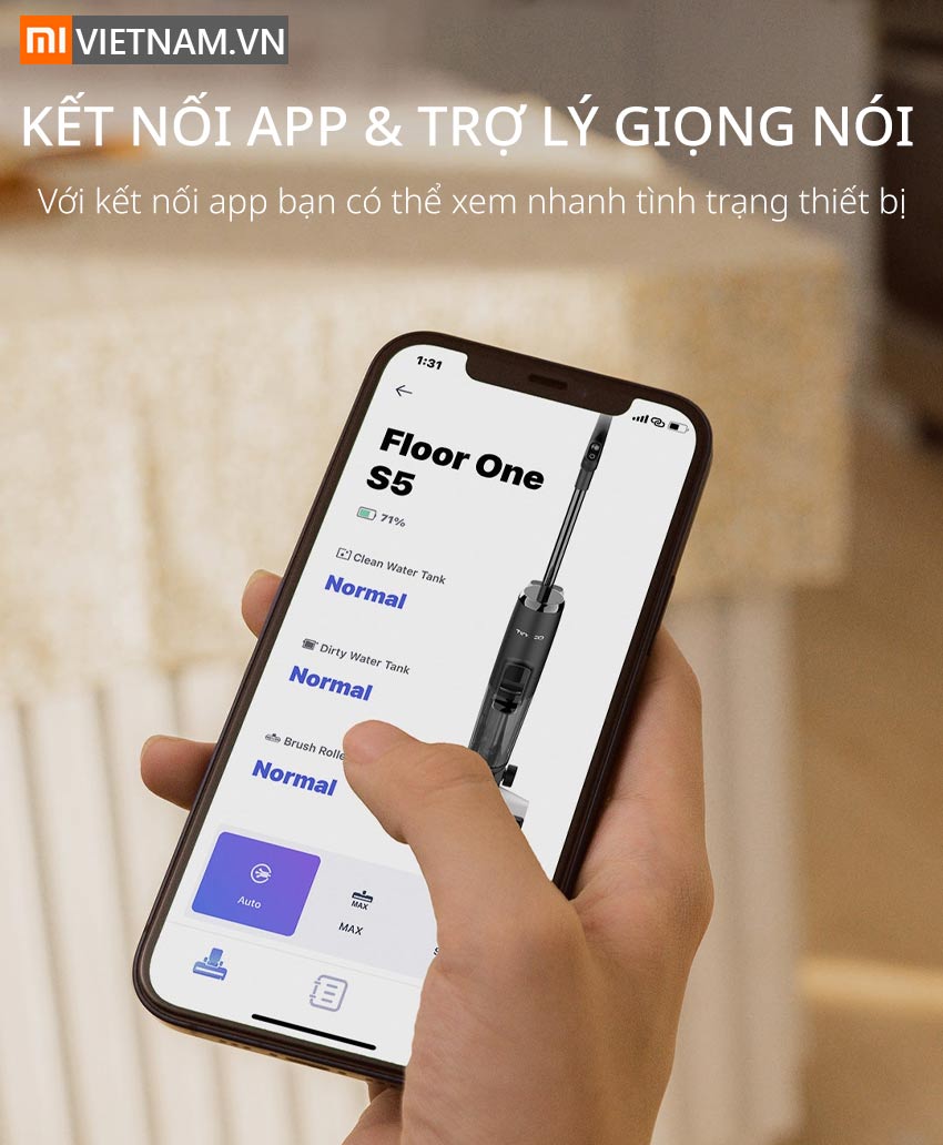 mivietnam may hut bui lau nha uot va kho thong minh tineco floor one s513