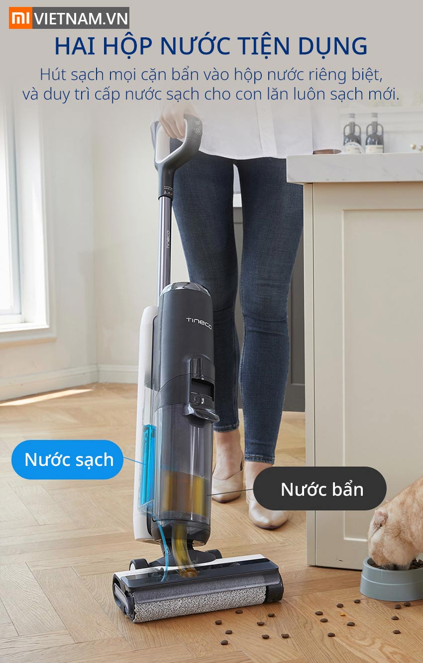 mivietnam may hut bui lau nha uot va kho thong minh tineco floor one s507