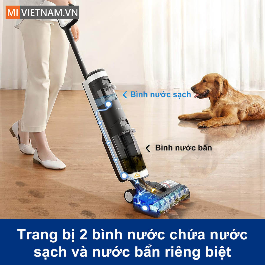 Hai b&igrave;nh chứa nước ri&ecirc;ng biệt,