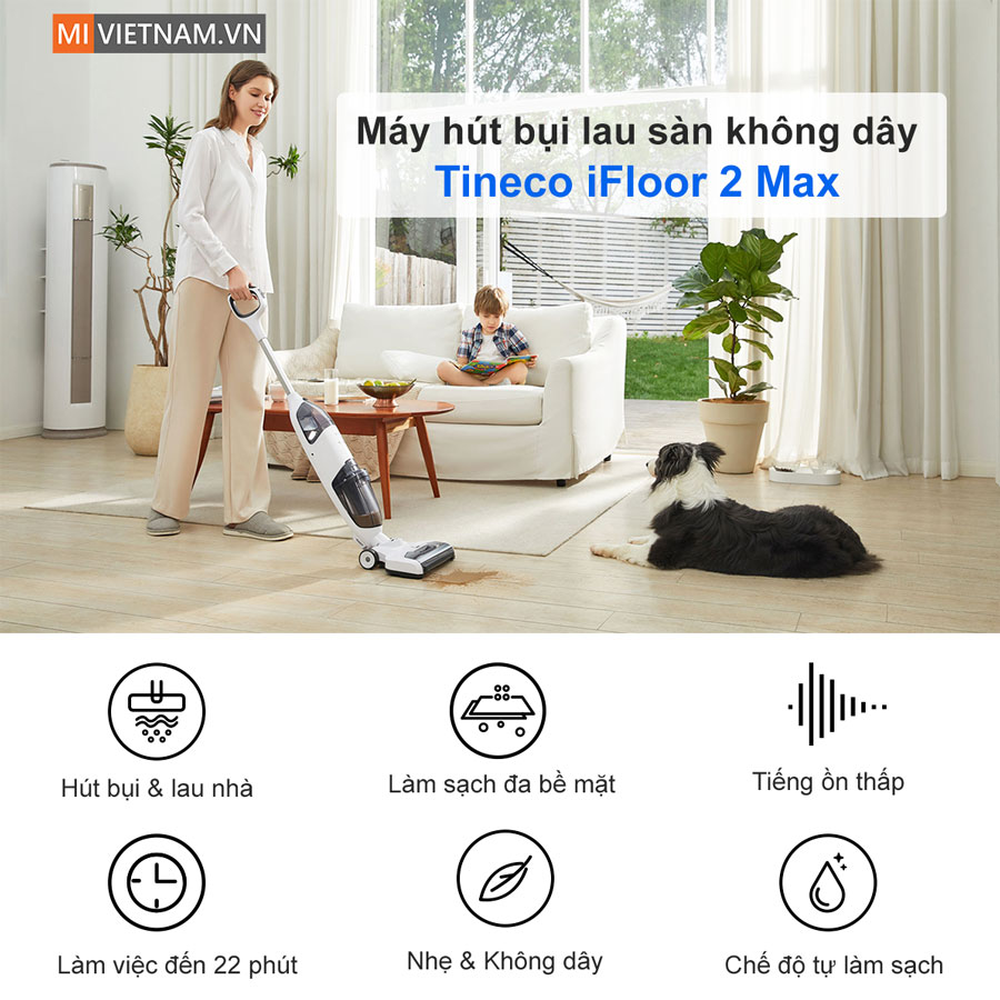 m&aacute;y h&uacute;t bụi lau nh&agrave; Tineco iFloor 2 Max