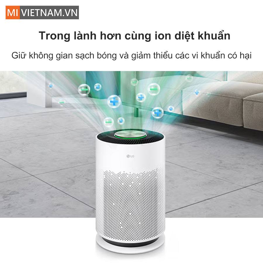 C&ocirc;ng nghệ ionizer giữ cho kh&ocirc;ng gian sạch b&oacute;ng vi khuẩn