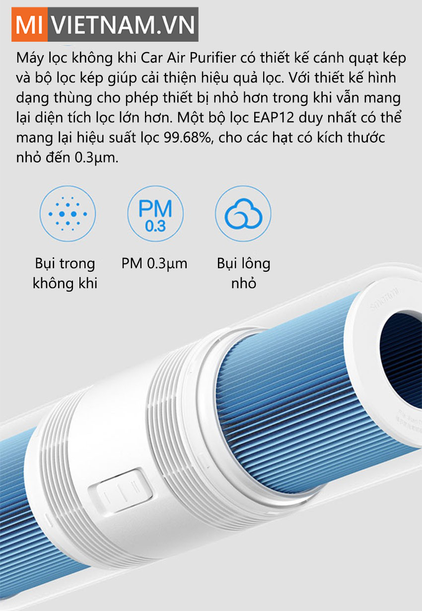 H&agrave;ng mới về M&aacute;y lọc kh&ocirc;ng kh&iacute; &ocirc; t&ocirc; Xiaomi Smartmi Car Air